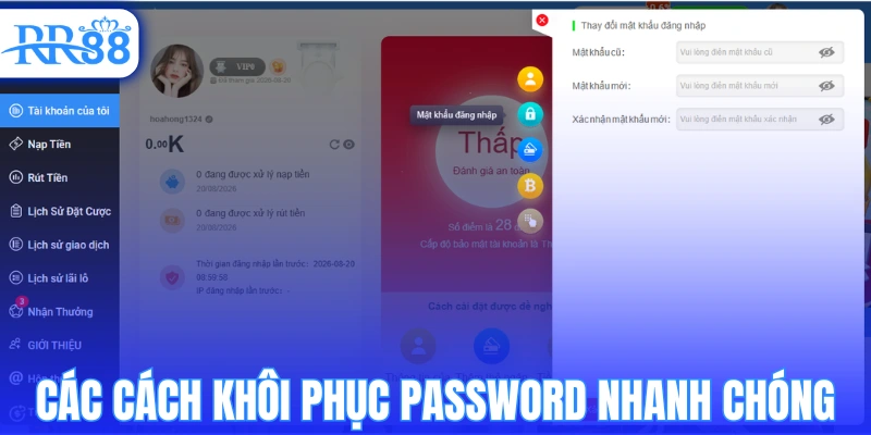 Các cách khôi phục password nhanh chóng