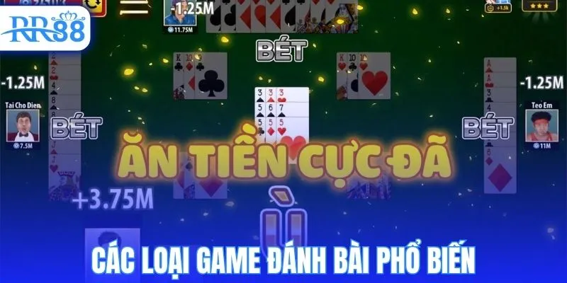 Các loại game đánh bài phổ biến trên trực tuyến