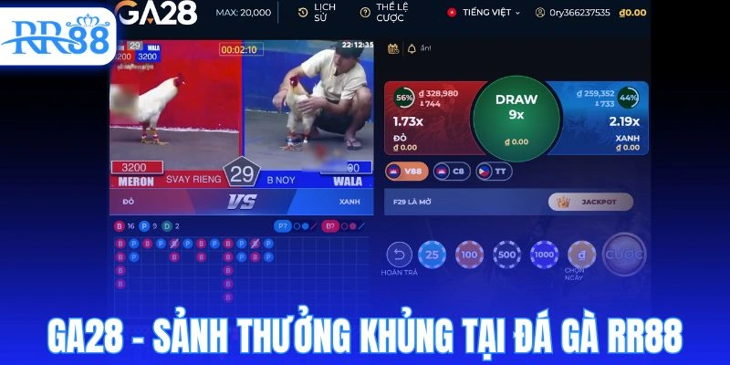 GA28 - Sảnh thưởng khủng tại đá gà RR88