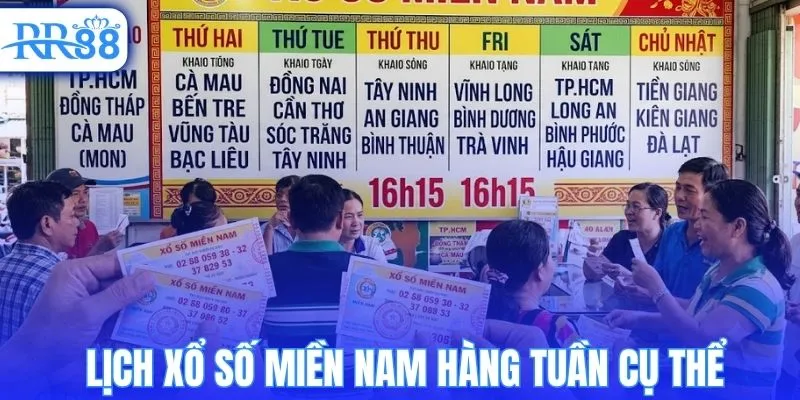 Khám phá lịch xổ số miền Nam hàng tuần cụ thể