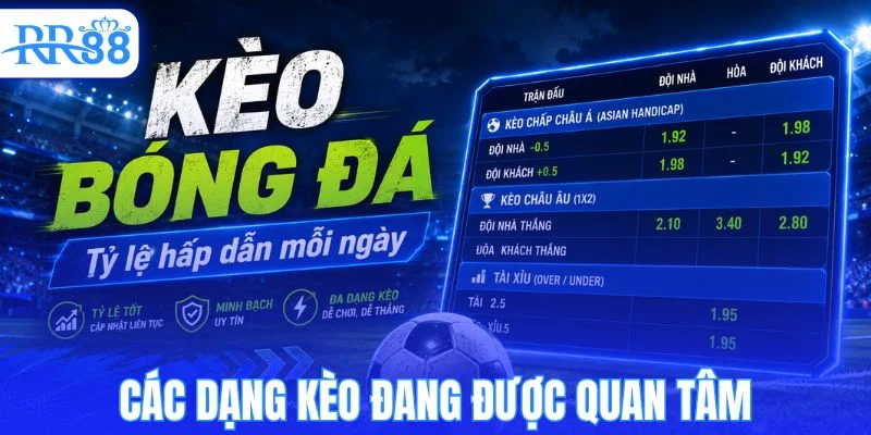 Những loại kèo bóng đá tối nay được quan tâm nhiều 